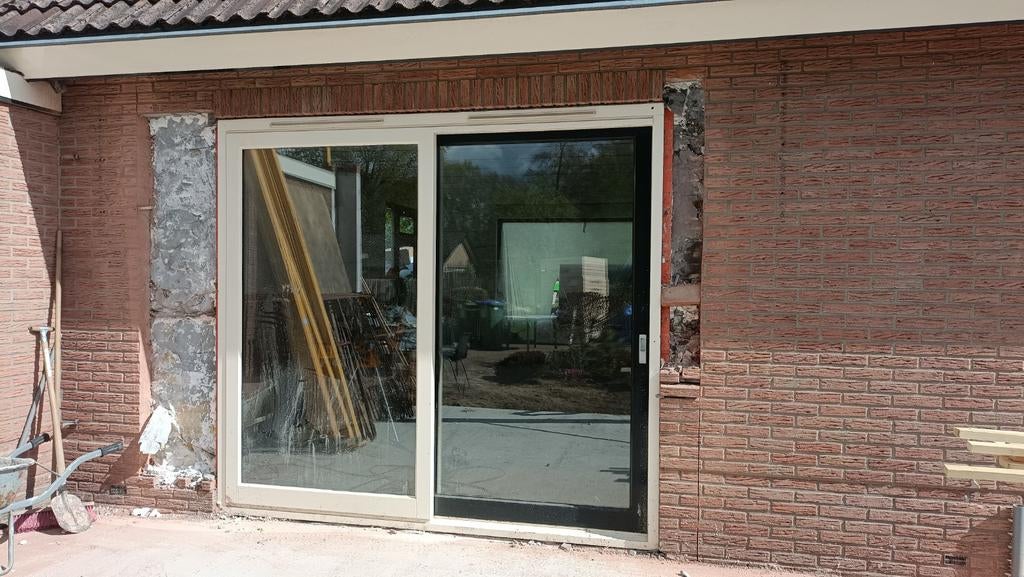 Kozijnen schuifpui en dubbel raam, Ophalen, Gebruikt, 225 cm of meer, Inclusief glas