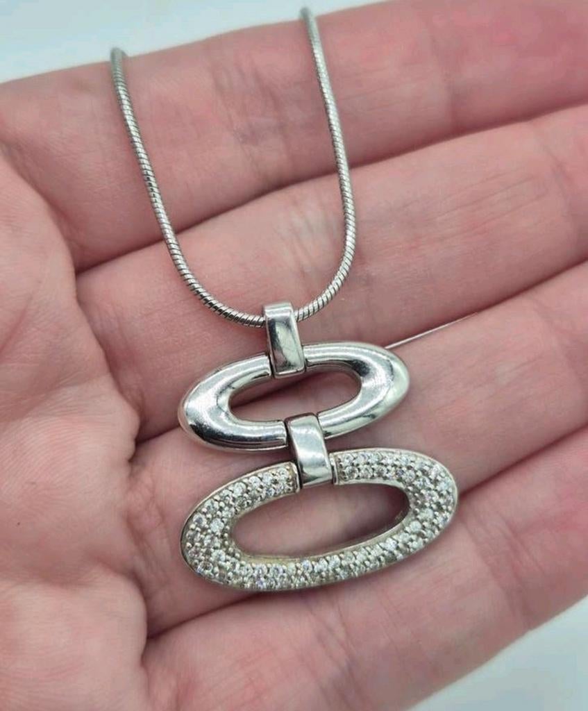 Mooie zilveren ketting Pierre Cardin 925, Verzenden, Gebruikt, Zilver, Zilver