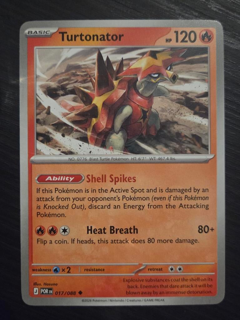 Pokémon kaart Turtonator 017/088, Ophalen of Verzenden