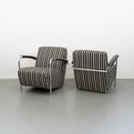 2x Leolux Scylla fauteuils zwart/wit gestreept, Niet ingevuld, Niet ingevuld, Ophalen of Verzenden, Zo goed als nieuw