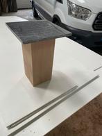 Eiken sokkel met hardstenen tegel - Robuust en stijlvol, Ophalen of Verzenden, Nieuw