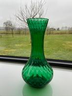 Grote vintage jaren 50 vaas Empoli emerald groen glas gaaf, Ophalen of Verzenden