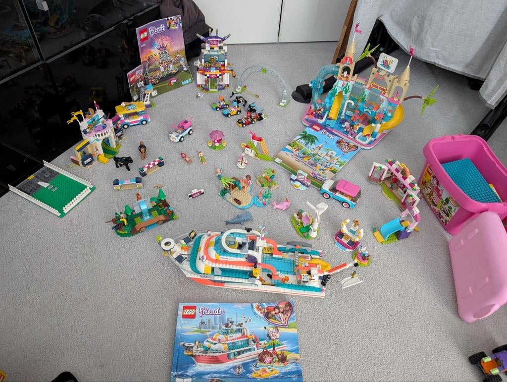Grote collectie LEGO Friends sets met boot en kasteel, Ophalen of Verzenden