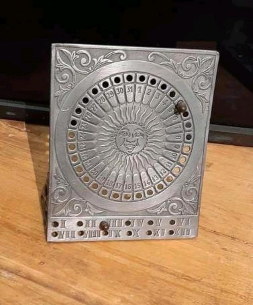 Vintage eeuwigdurende kalender, Ophalen of Verzenden