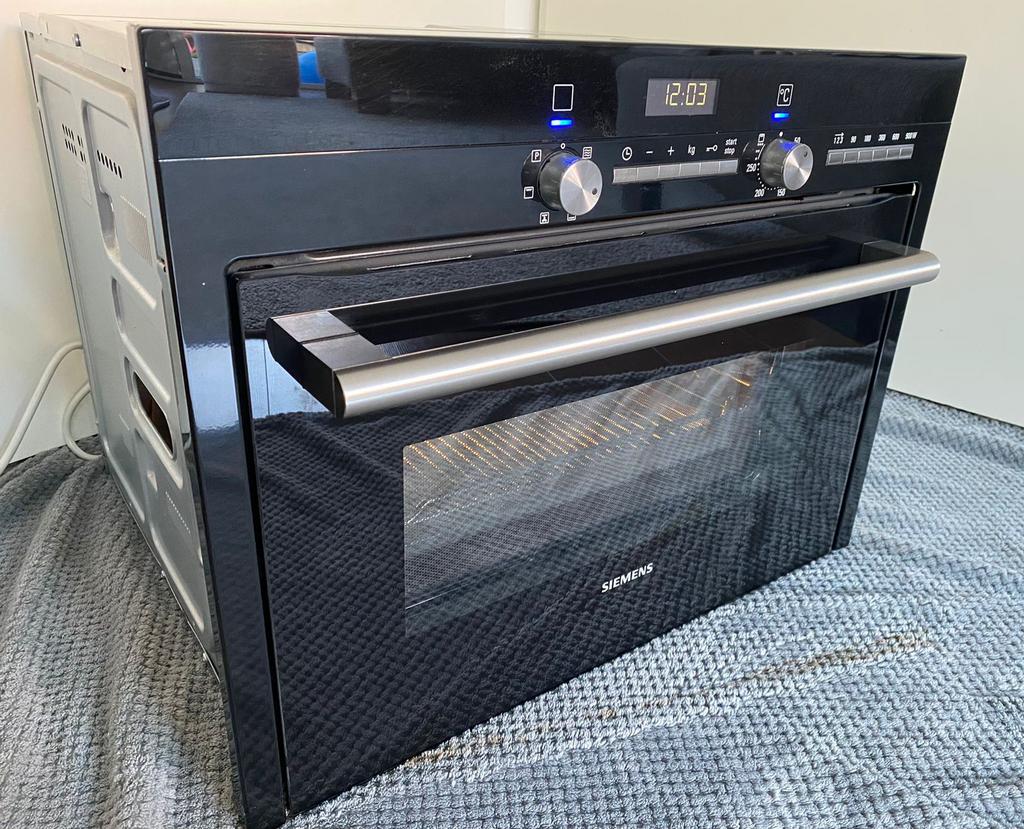 LUXE SIEMENS COMBI OVEN MET MAGNETRON EN GRILL, 60 cm of meer, Zo goed als nieuw, Inbouw, Ophalen