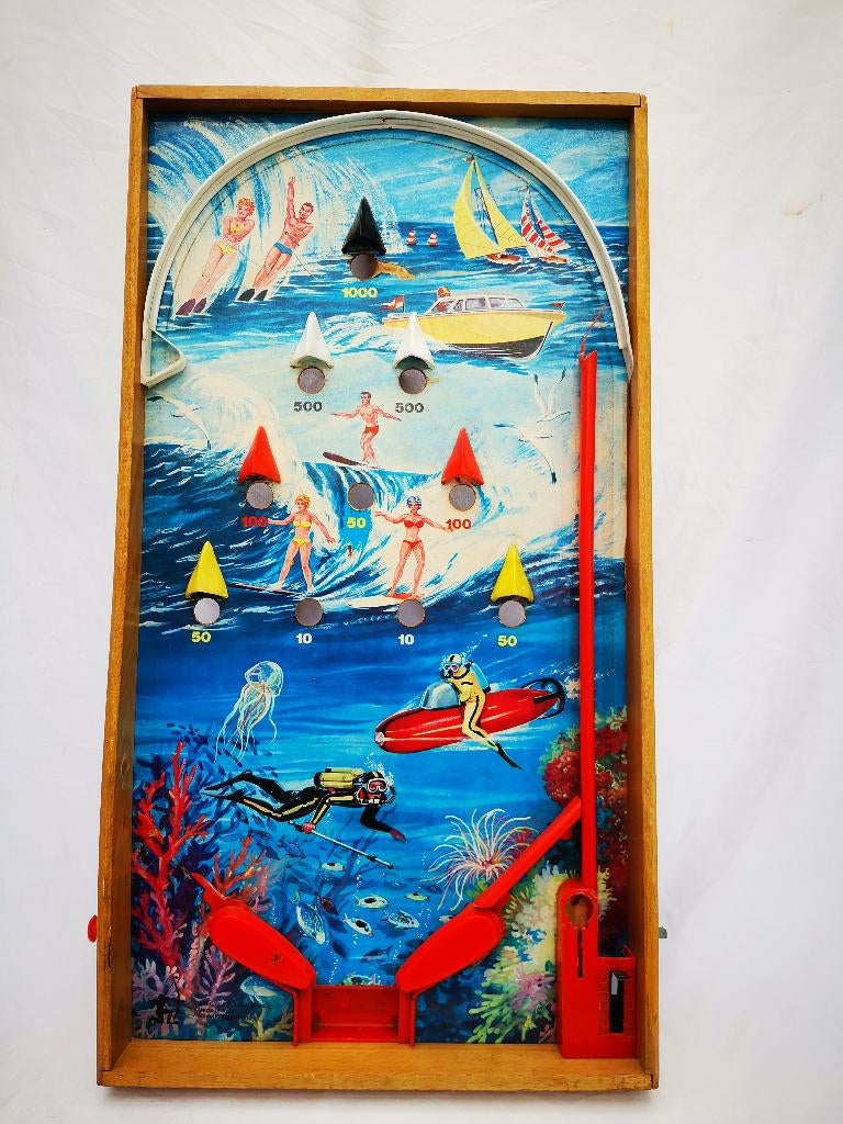 Vintage Flipperkast Pinball Arco Italy FLORIDA watersport #3, Ophalen of Verzenden, Gebruikt, Flipperkast