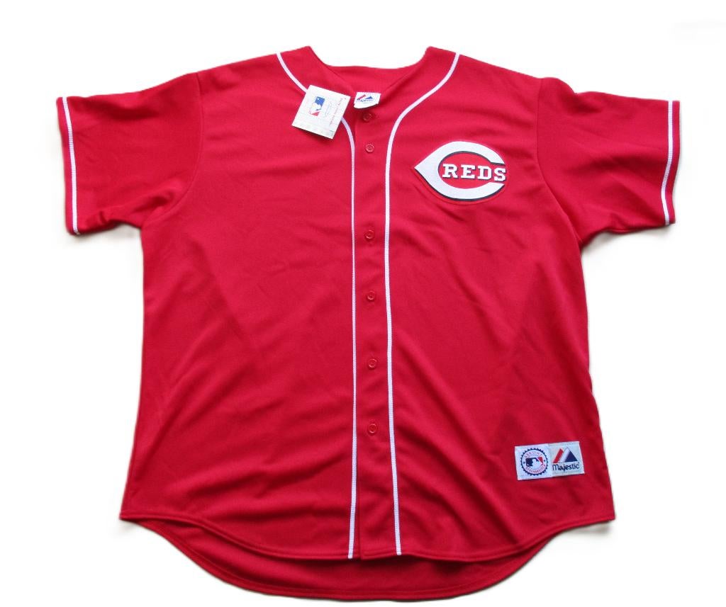 Cincinnati Reds mlb baseball honkbal jersey by majestic xxl, Sport en Fitness, Honkbal en Softbal, Info@taurusvintage.nl, Nieuw