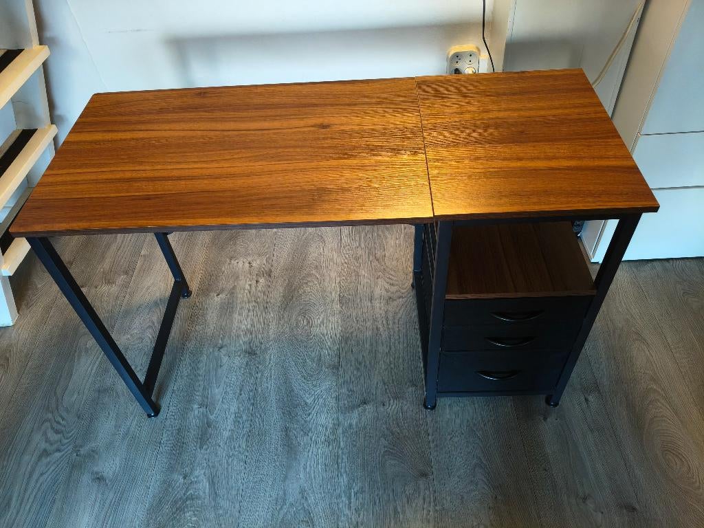 Bureau, Huis en Inrichting, Bureaus, Ophalen, Zo goed als nieuw, Bureau-kast combinatie