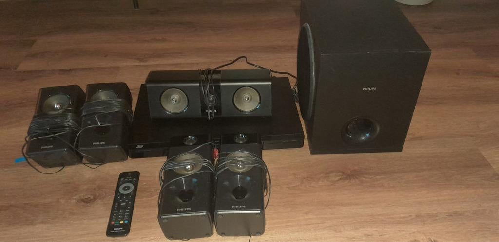 Philips Blu-ray home cinema set, Ophalen of Verzenden, Zo goed als nieuw, Philips, Blu-ray-speler