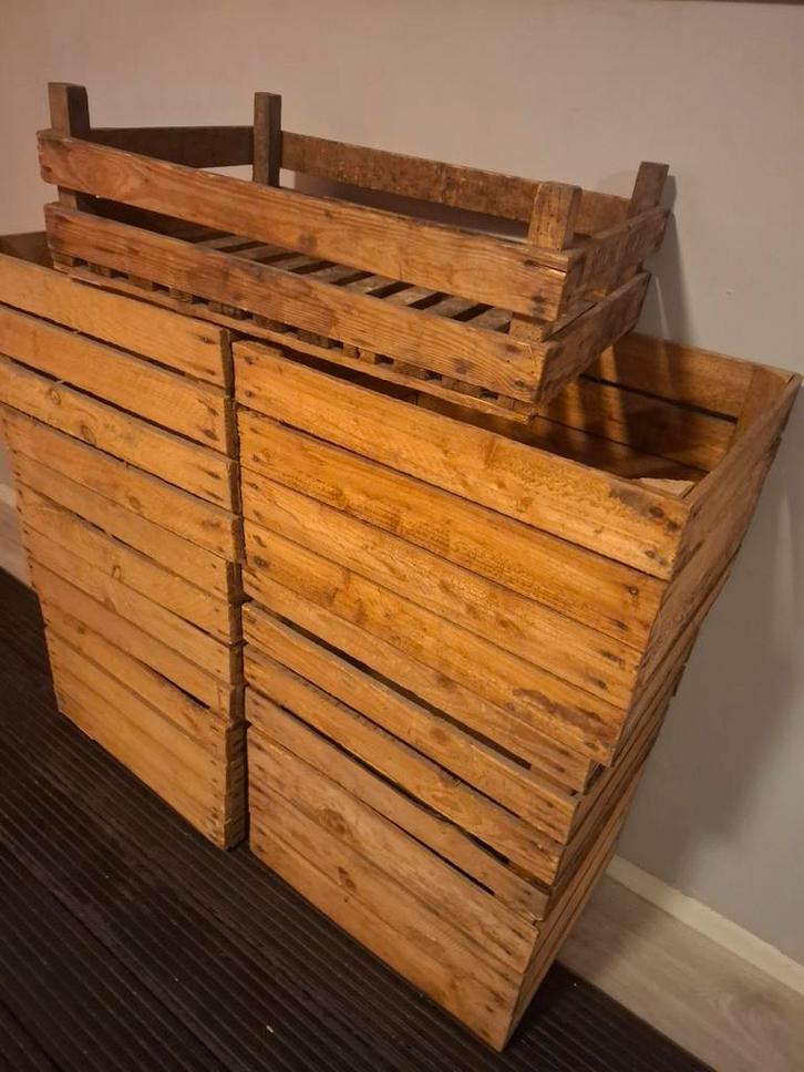 Houten Fruitkisten - Decoratief & Praktisch, Huis en Inrichting, Woonaccessoires | Kisten, Gebruikt, Minder dan 50 cm, Minder dan 50 cm