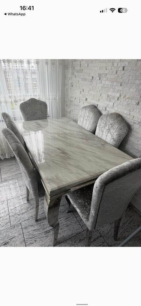 Luxe  Marmeren Eettafel  salontafel & tv meubelset, Ophalen of Verzenden, Rechthoekig, Minder dan 50 cm