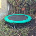 Trampoline 244cm met net en stangen - z.g.a.n., Ophalen, Gebruikt