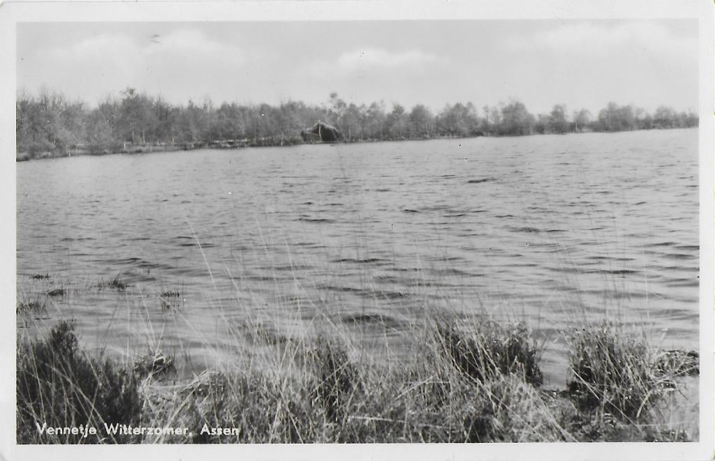 Pa1022 gelopen Oude Ansichtkaart Vennetje Witterzomer Assen, Ophalen of Verzenden, 1960 tot 1980, Gelopen, Drenthe