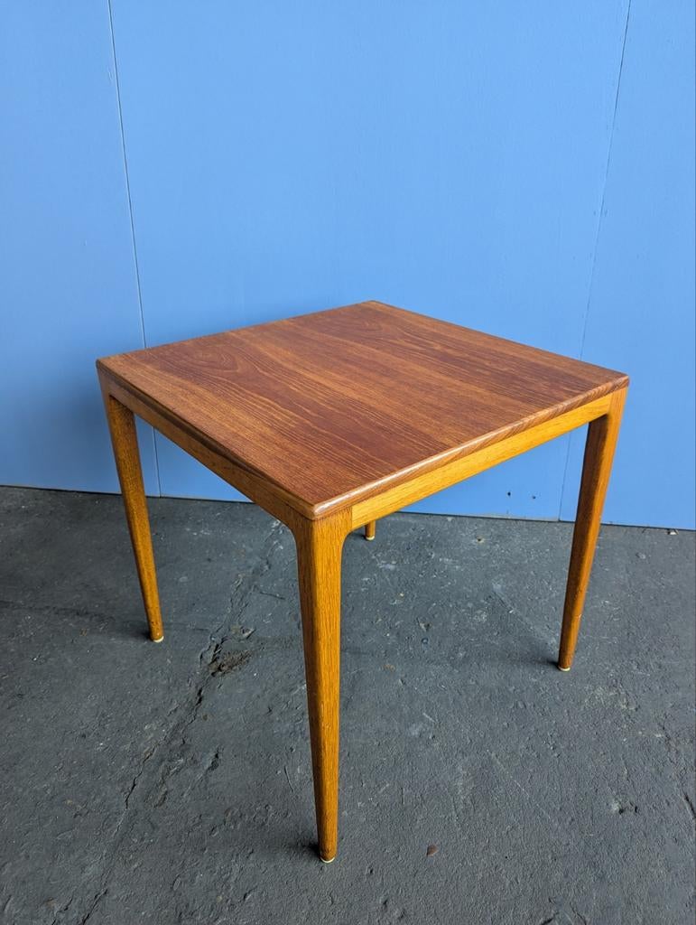Vintage teak coffee table bijzettafel 1960s, Gebruikt, Vierkant, Hout, Ophalen
