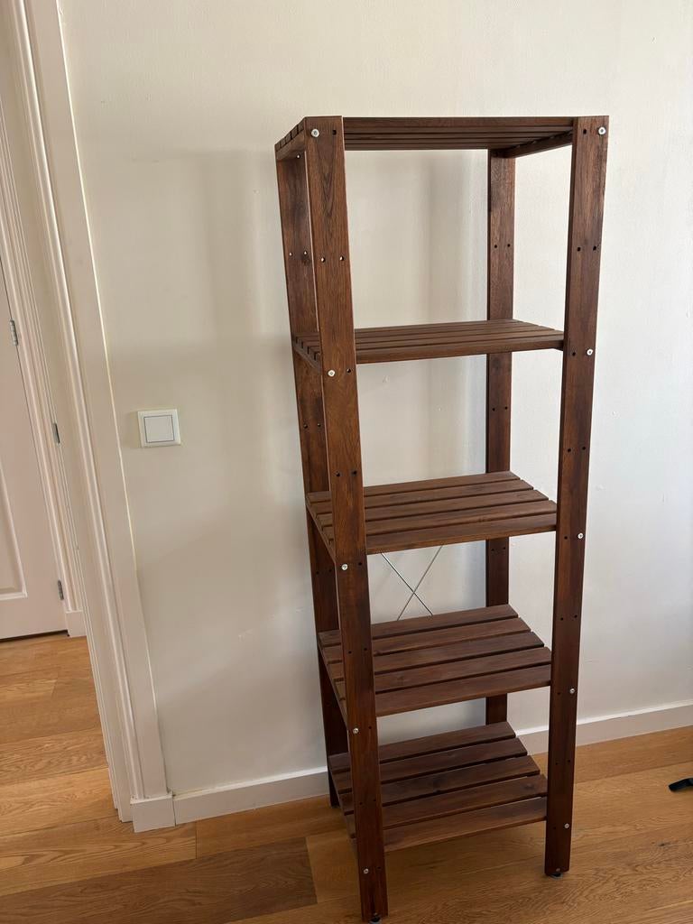 Houten stellingkast met 5 planken, Ophalen of Verzenden, Nieuw