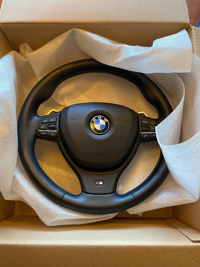 BMW M5-sportstuurwiel leder schakelpaddels 32 33 7 845 947, Gebruikt, -, -, Ophalen of Verzenden