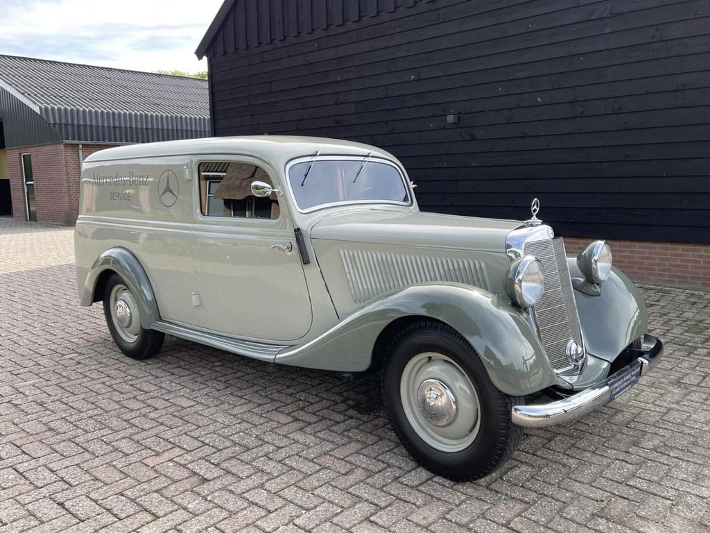 Mercedes-Benz 170 Va Kastenwagen Panel Van gerestaureerd, Auto's, Lederen bekleding, Achterwielaandrijving, Overige carrosserieën