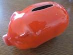spaarvarken rood, vintage, Ophalen of Verzenden, Steen, Aardewerk of Keramiek, Dier