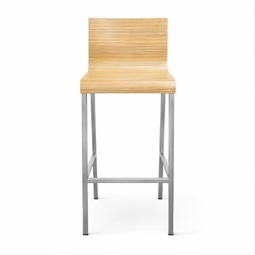 Pedrali Kuadra Barkruk - Hout - Chrome onderstel - Gebruikt, Gebruikt, Twee, Overige kleuren, Ophalen of Verzenden