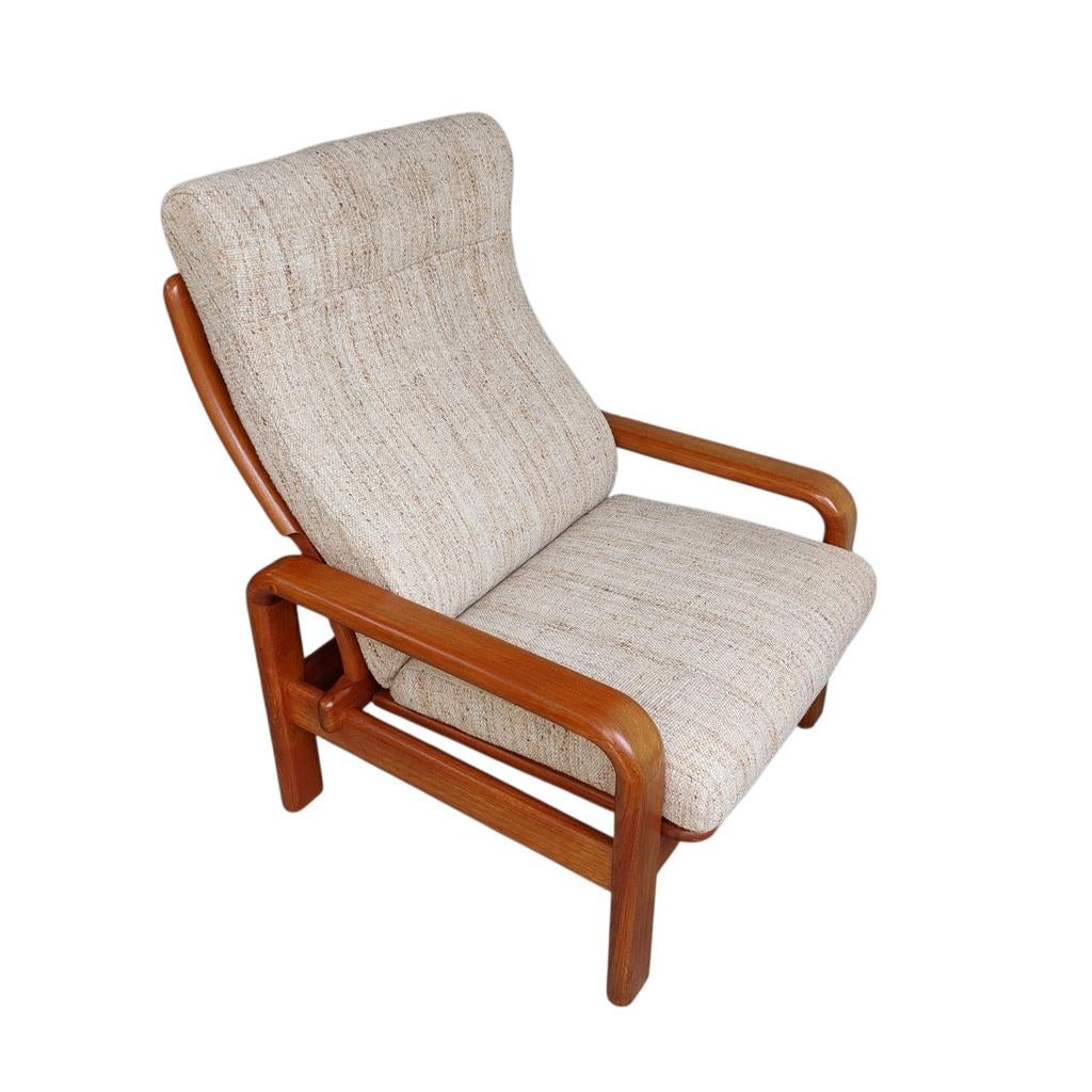 L. Olsen & Son Mobelfabrik (DK)vintage fauteuil, Ophalen, Gebruikt, 75 tot 100 cm, Stof