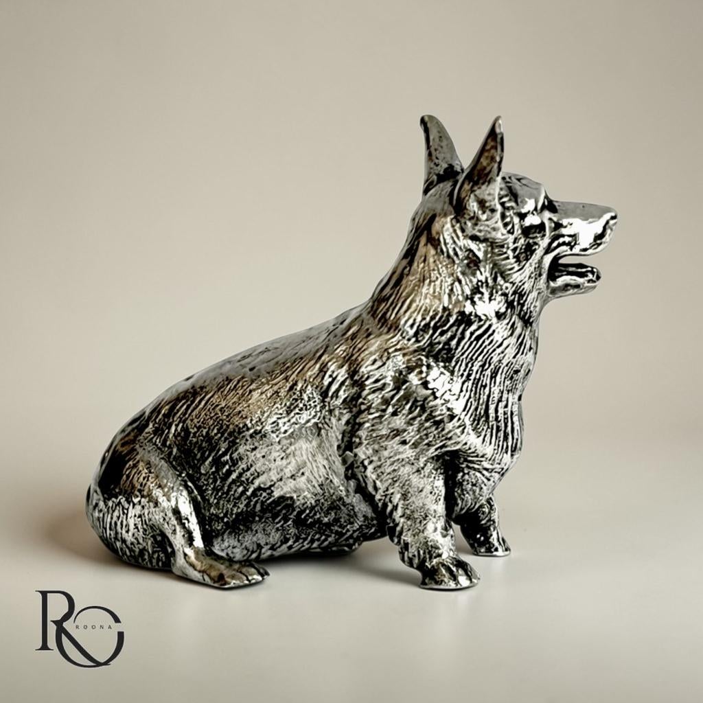 Zilveren miniatuur corgi (welsh corgi) – 925 sterling zilver, Ophalen of Verzenden, Zilver