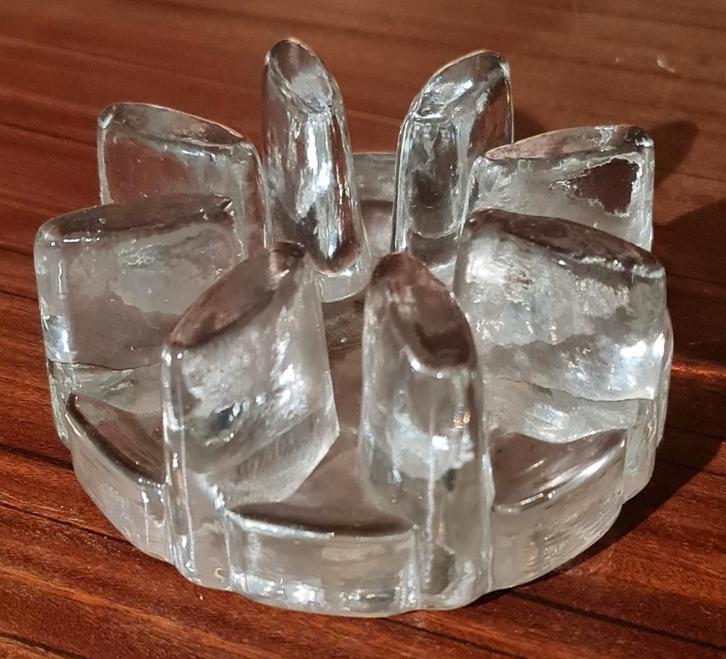 Vintage Brutalistisch Glazen Rechaud – Georgshütte, Antiek en Kunst, Antiek | Glas en Kristal, Ophalen of Verzenden