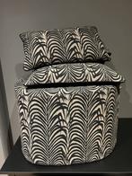 Poef met 3 bijpassende kussens, mette ditmer, Huis en Inrichting, Ophalen, Zo goed als nieuw, Rond, Minder dan 50 cm