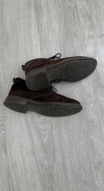 Van Lier suede schoenen bruin, maat 42, Verzenden, Gedragen, Bruin