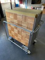 Demontabele Dansvloer - Parket Look, Gebruikt, Bruin, 10 tot 25 m², Ophalen