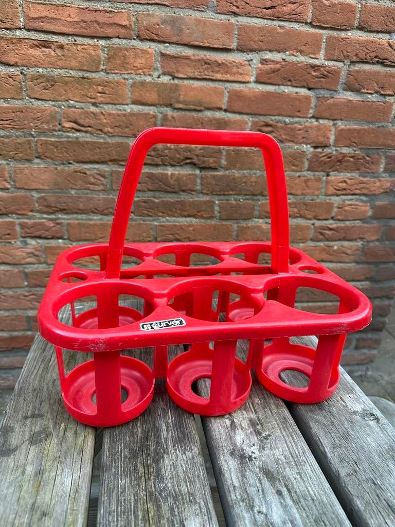 Curver flessenhouder rood - vintage, Ophalen of Verzenden