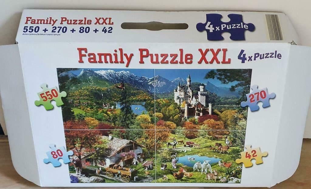 Family Puzzle XXL 4 puzzels 21041108, Ophalen of Verzenden, 500 t/m 1500 stukjes, Zo goed als nieuw, Legpuzzel