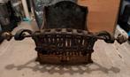 Antieke Smeedijzeren gietijzeren haardrooster/bak met aslade, Ophalen, Gebruikt