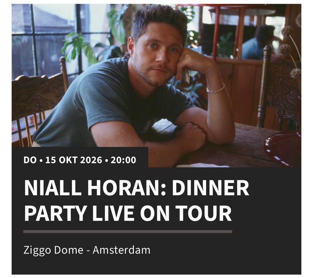 Niall Horan 1x staanplaats 15 oktober, Eén persoon, Oktober