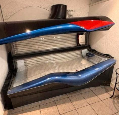 Professionele  Ergoline  zonnebank 600, Witgoed en Apparatuur, Zonnebanken en Gezichtsbruiners, Zo goed als nieuw, Zonnebank dubbelzijdig