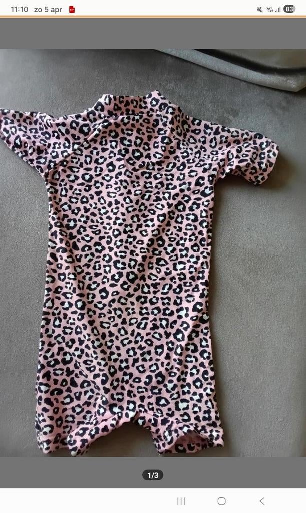 Luipaard print uv badpak 86 prenatal, Ophalen, Badpak, Zo goed als nieuw, Prenatal