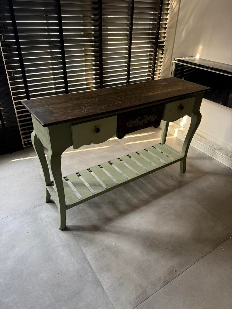 Klassiek antiek tafeltje, Ophalen, 50 tot 100 cm, Zo goed als nieuw, 25 tot 50 cm