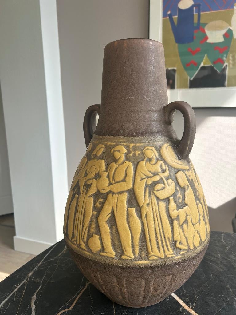 Grote Scheurich vaas-West Germany-46 cm- vintage jaren 70, Ophalen of Verzenden