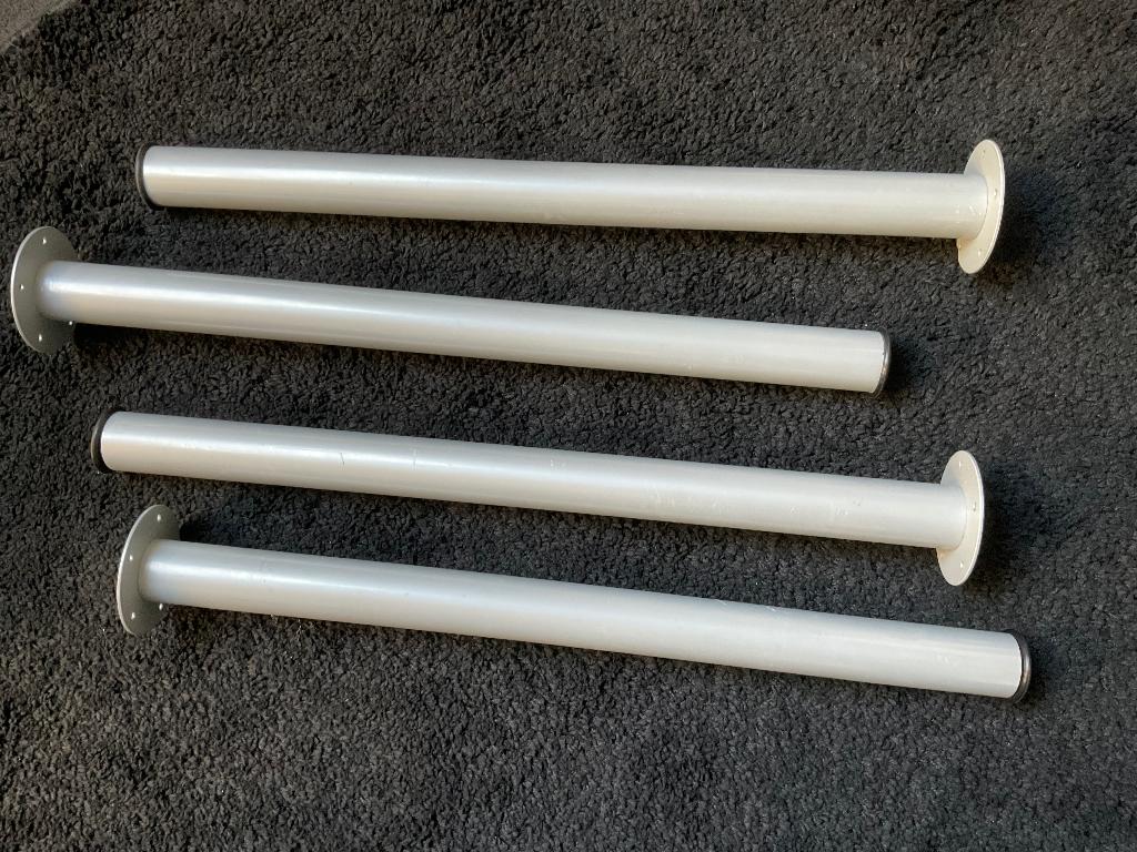4 grijs metalen tafelpoten (70 cm), Ophalen, Tafelpoot, Minder dan 50 cm, 50 tot 100 cm