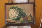 Antiek oud frans stilleven olieverf groenten fruit, Ophalen of Verzenden
