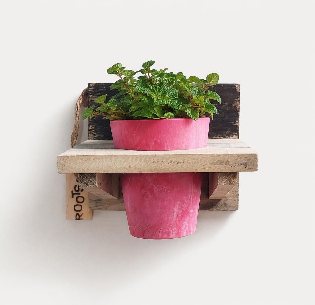 Partij Artstone potten met plantenrek - 125555, Tuin en Terras, NHP International, Minder dan 30 cm, Ophalen of Verzenden, Info@nhp-international.com