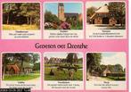 Ansichtkaart	Groeten oet Drenthe	6 luik, Verzenden, 1960 tot 1980, Gelopen, Drenthe