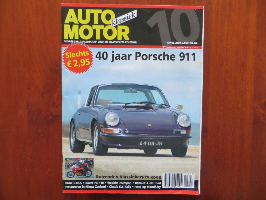 Auto Motor Klassiek 10 2003 40 jr 911, Rover P4 110, 630 CS, Ophalen of Verzenden, Nieuw, Porsche