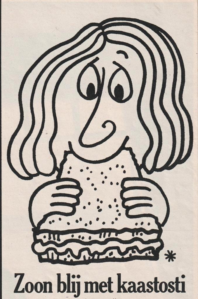 Retro reclame 1974 Kaas zuivel zoon krijgt tosti, Verzamelen, Retro, Overige typen, Verzenden