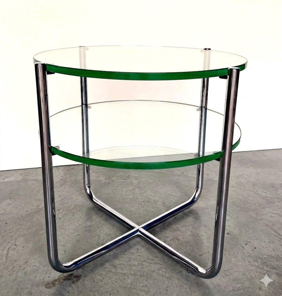 Gispen bijzettafel GT 425 | 2 bladen | glanschroom | izgs, 45 tot 60 cm, Minder dan 55 cm, Gebruikt, .
