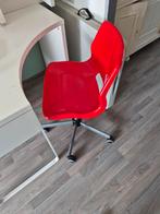 Rode bureaustoel op wieltjes, Ophalen, Gebruikt, Rood, Bureaustoel