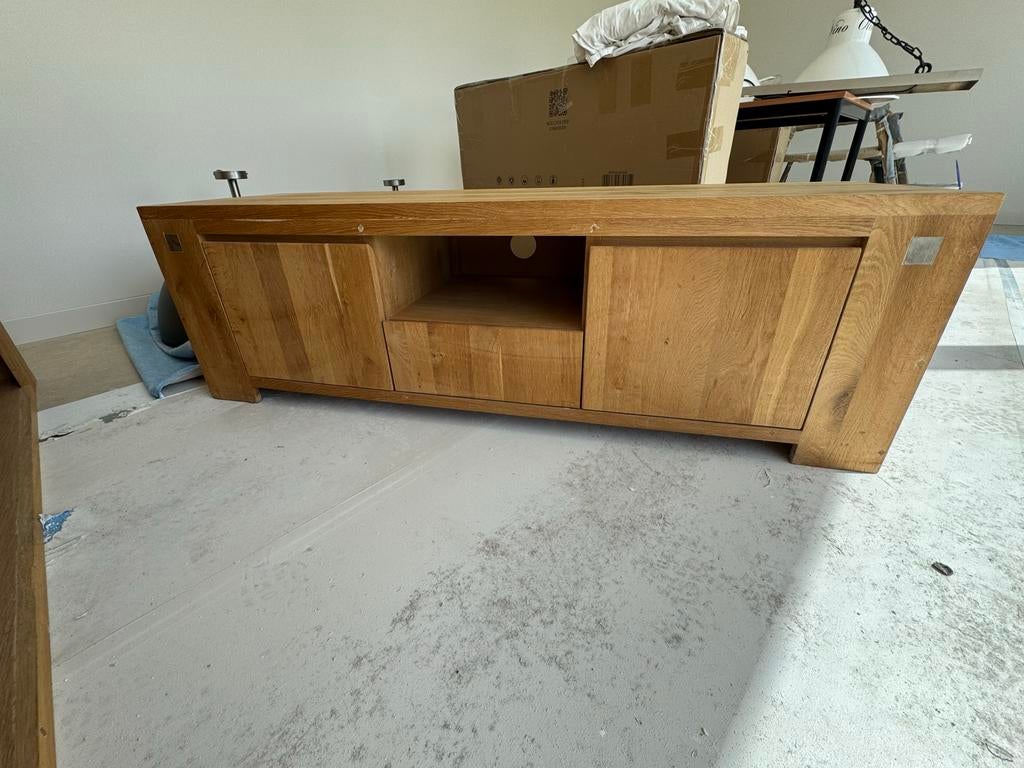 Eiken dressoir 160 cm breed, passend bij buffetkast, Ophalen, Gebruikt, 150 tot 200 cm, Eikenhout