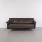 1x Leolux Mayon Bank 3-zits/198cm Lichtbruin Leer - Staal, Niet ingevuld, 150 tot 200 cm, Niet ingevuld, Driepersoons