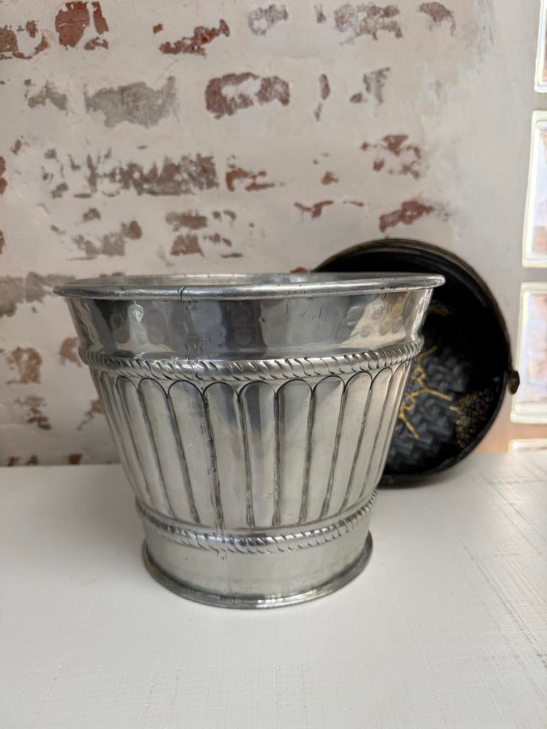 Mooie Hamam schaal / overpot voor badkamer of plant, Ophalen of Verzenden, Zo goed als nieuw, Rond, Overige materialen