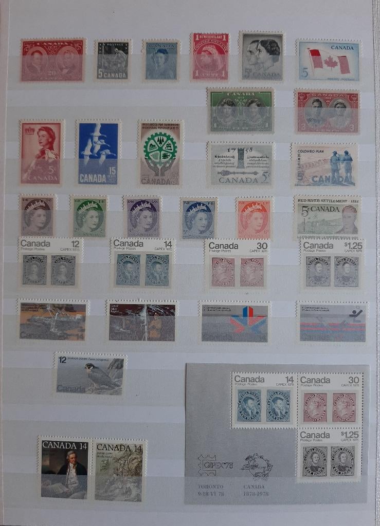 1 Kaart Oude Klassieke Postzegels Canada No. 1 Postfris, Ophalen, Postfris, Noord-Amerika