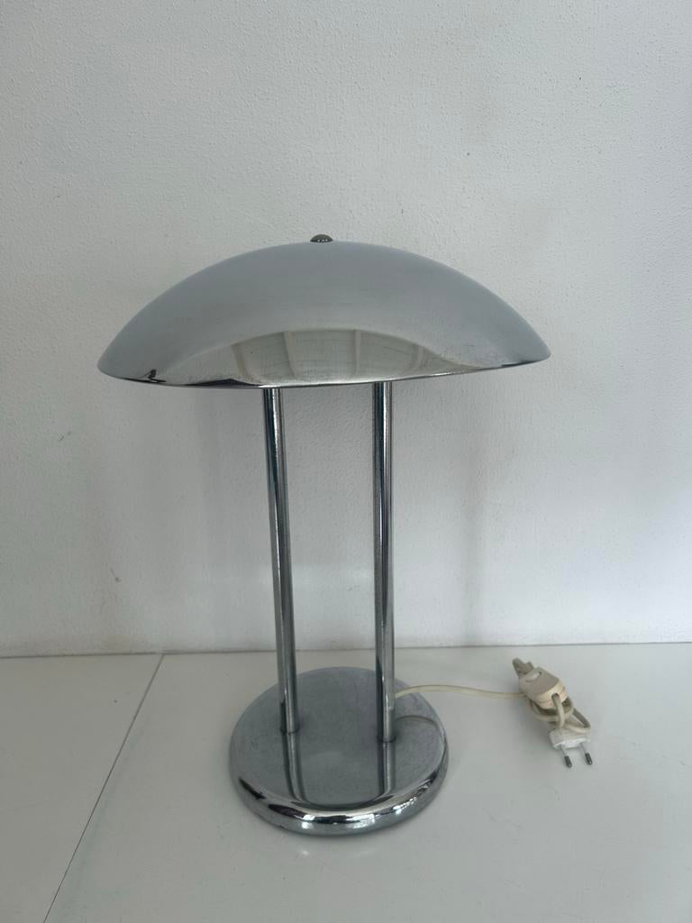 IKEA vintage champignon tafellamp chroom, Ophalen of Verzenden, Gebruikt, Metaal, Minder dan 50 cm